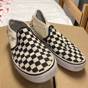 Slip on checkered vans